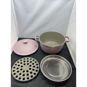 Perfect Pot By Our Place 5.5 Qt Rose Pot W/Lid  Roasting Rack+ Steamer